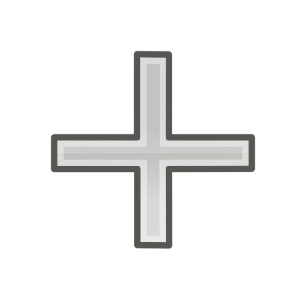 Плюс на белом фоне