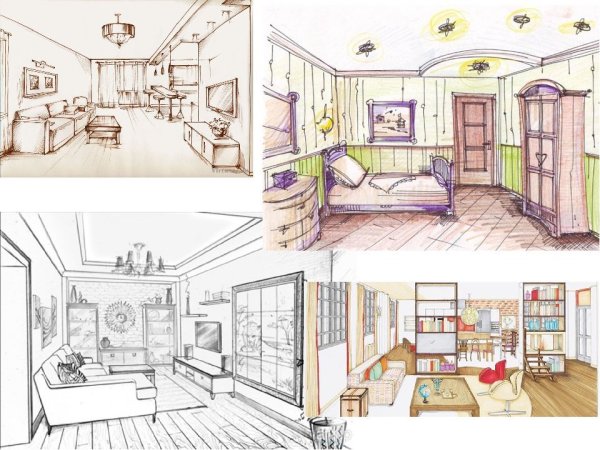 Эскиз гостиной