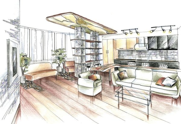 Интерьер иллюстрация