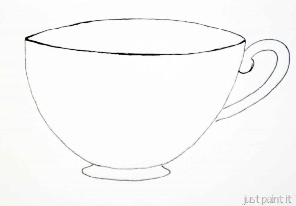 Чашка раскраска для детей