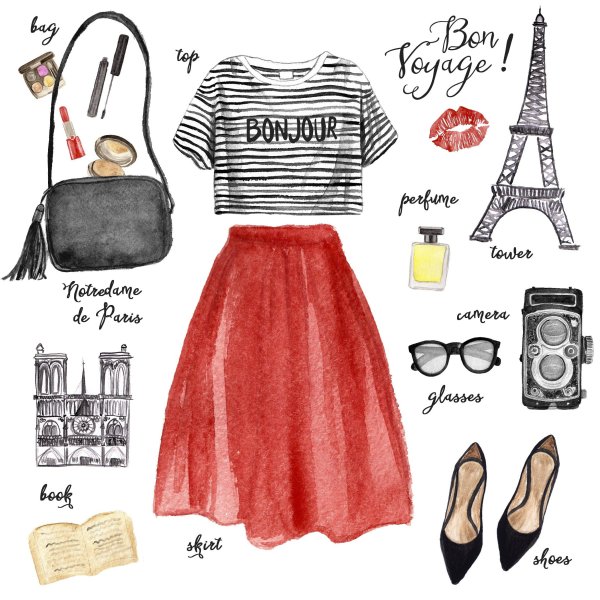 Модные шмотки рисунок