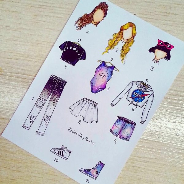 Классные вещи модные нарисованные