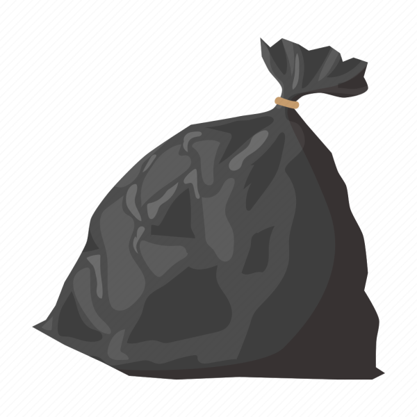 Мешок мусора на прозрачном фоне