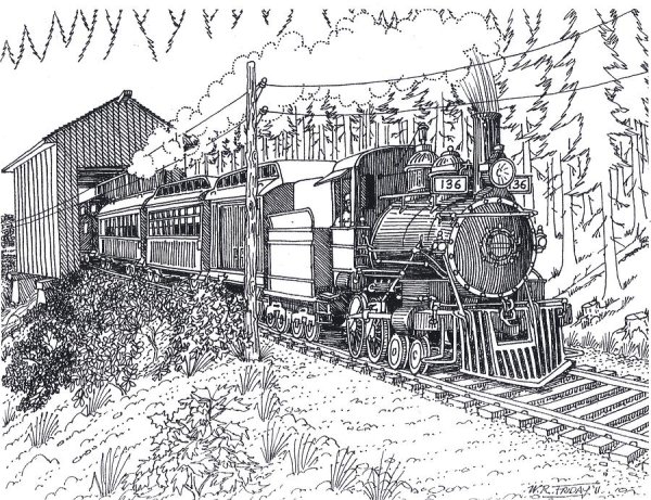 Раскраска поезд