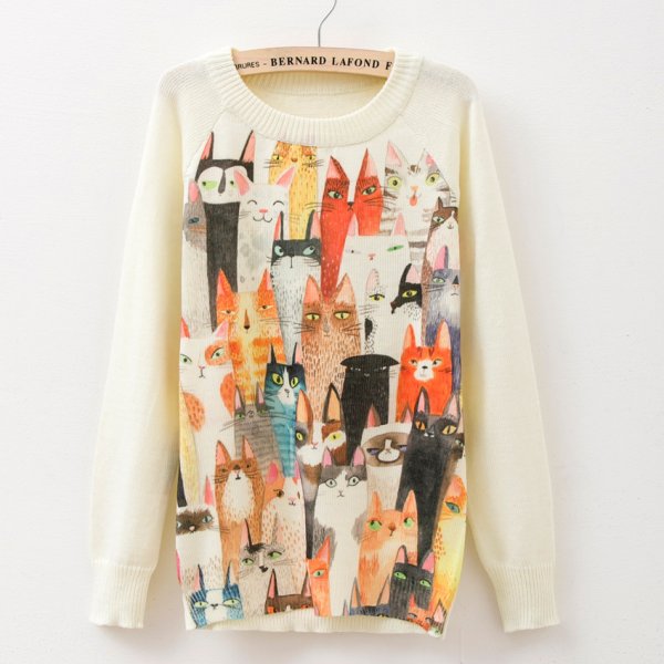 Джемпер с принтом женский