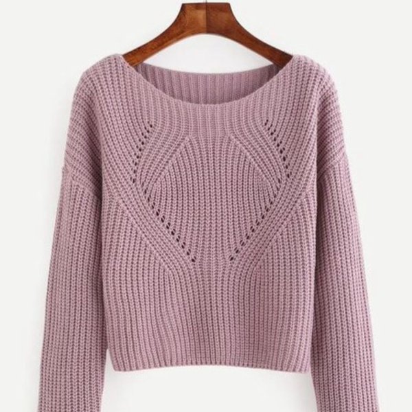 Пуловер полупатентной резинкой