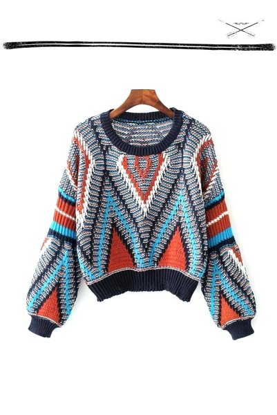 Свитер с геометрическим узором