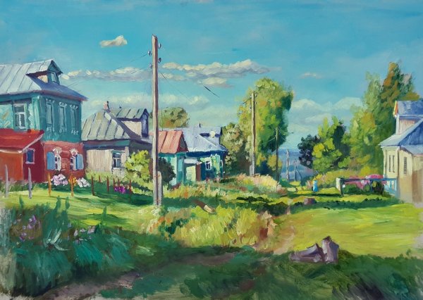 Деревня рисунок