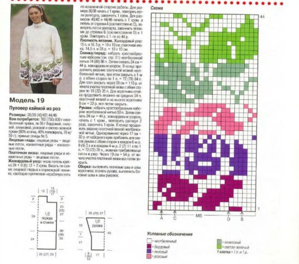 Жаккард интарсия цветные узоры