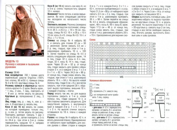 Вязаные пуловеры женские спицами со схемами модные