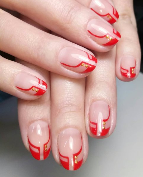 Выкладной френч красный