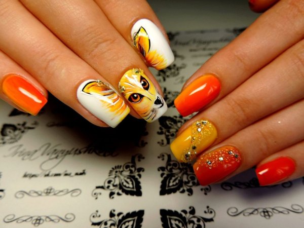 Осенний французский маникюр