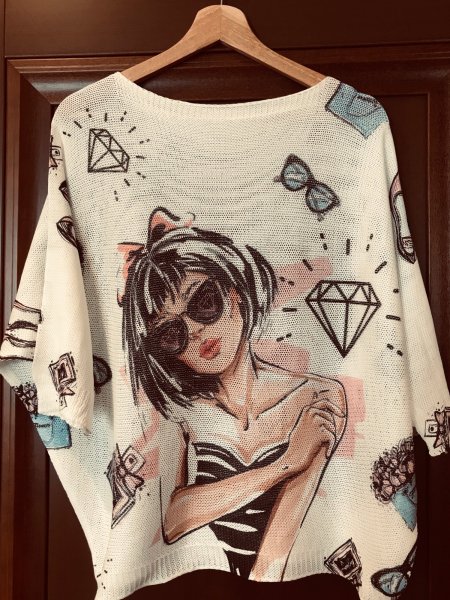 Кофта с принтом женская