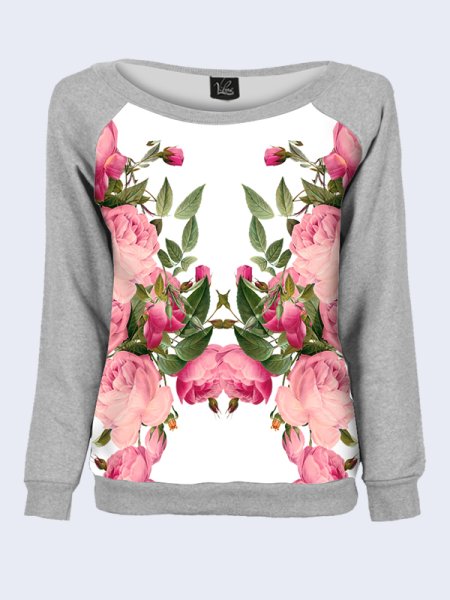 Кофта с цветами женская
