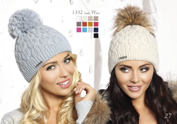 Модные шапочки, связанные на спицах