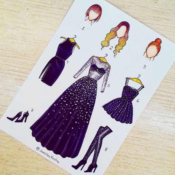 Рисунки дизайнеров одежды