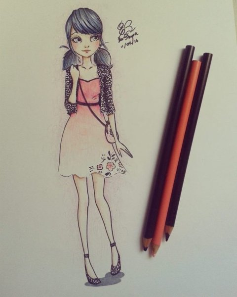 Рисунки для скетчбука девушки в полный рост