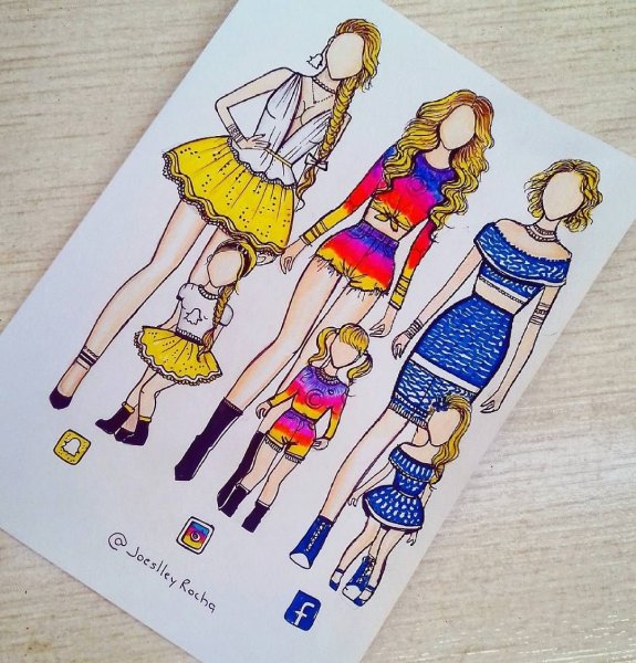 Одежда для рисования в скетчбуке