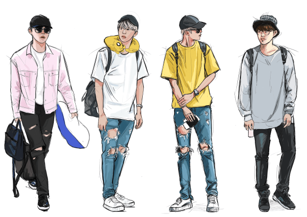 Одежда карандашом