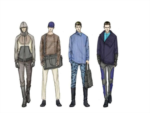 Модные девушки и мужчины Векторная иллюстрация