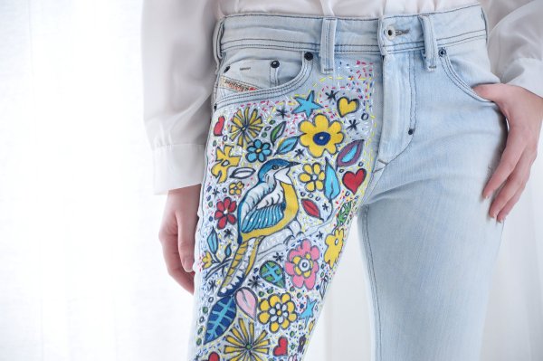 Разрисованные джинсы