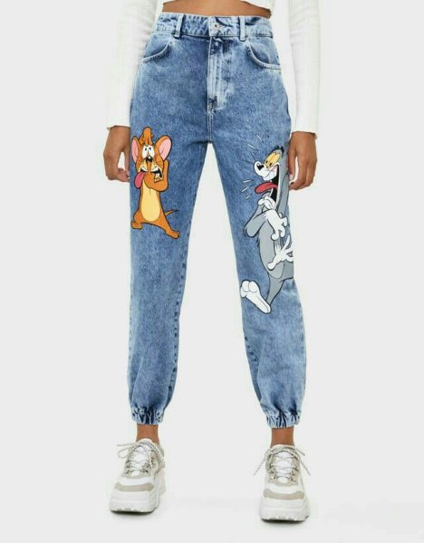 Джинсы том и Джерри бершка