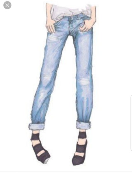 Джинсы в мультяшном стиле