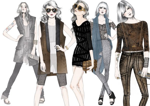 Эскизы одежды для девушки подростка