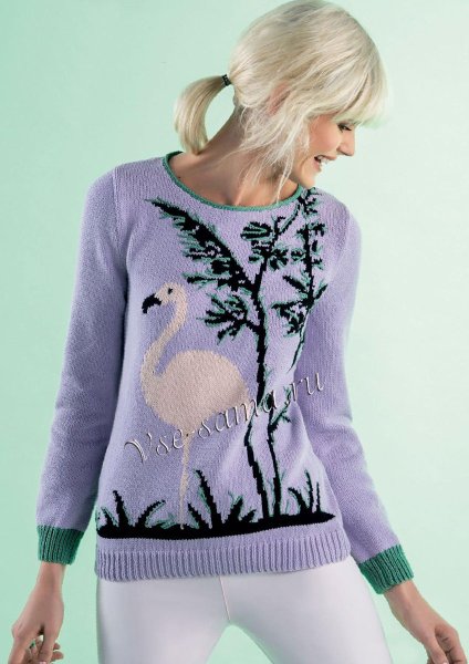 Простые узоры для джемпера спицами для женщин