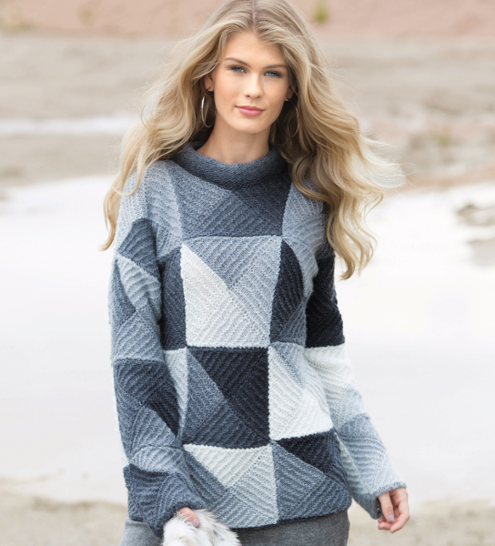 Вязаный женский свитер спицами схемы из хлопка с описанием