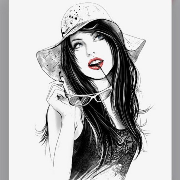 Девушка рисунок