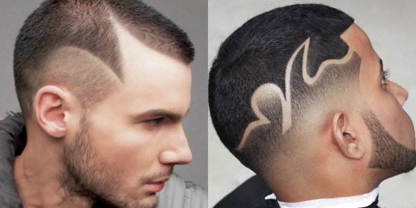 Причёски мужские короткие волосы узоры