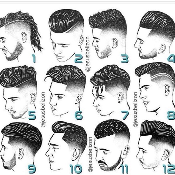 Quiff стрижка схема