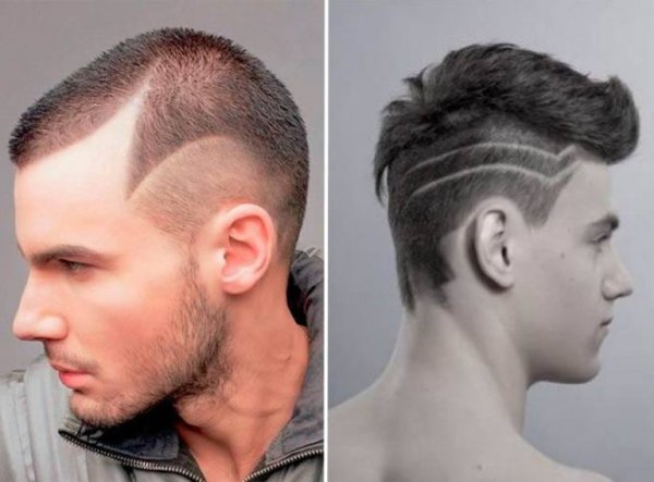 Мужские стрижки короткие с выбритыми полосками