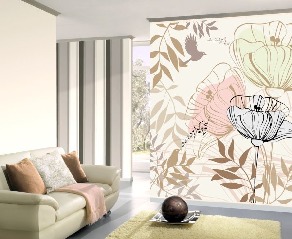 Обои в гостиную