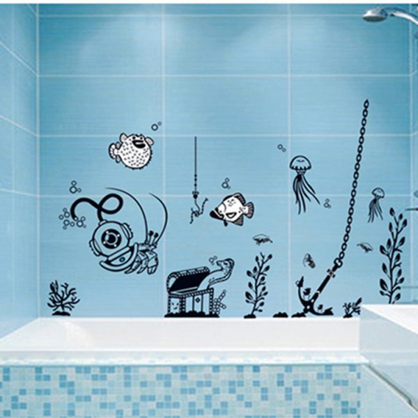 Наклейки для ванной комнаты на плитку