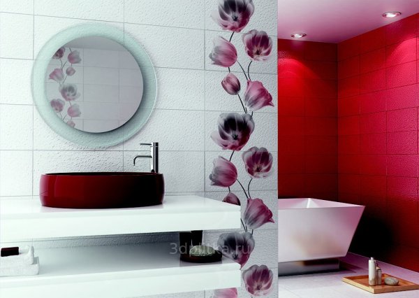 Плитка с цветами