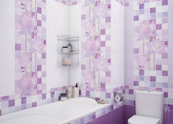 Варианты раскладки плитки в ванной