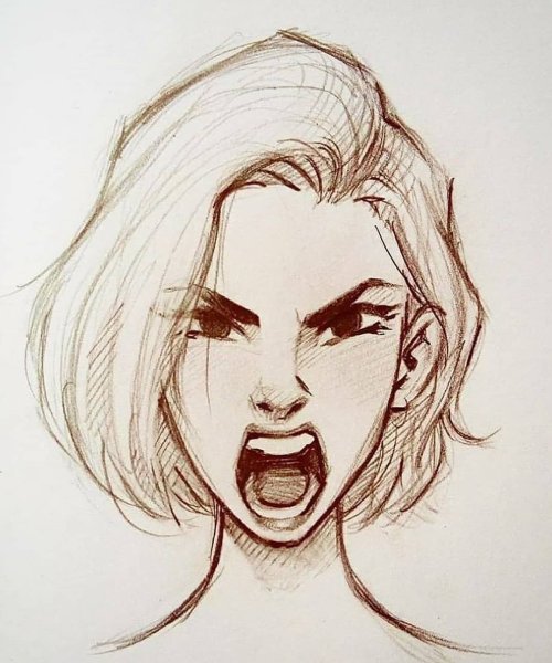 Лицо девушки рисунок