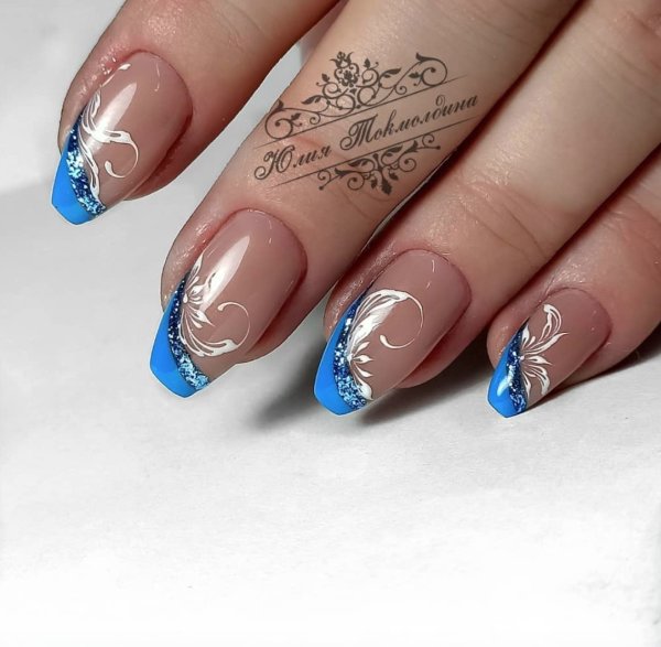 Маникюр лето френч