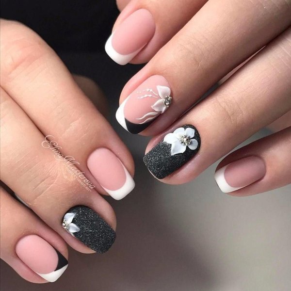 Френч на короткие ногти