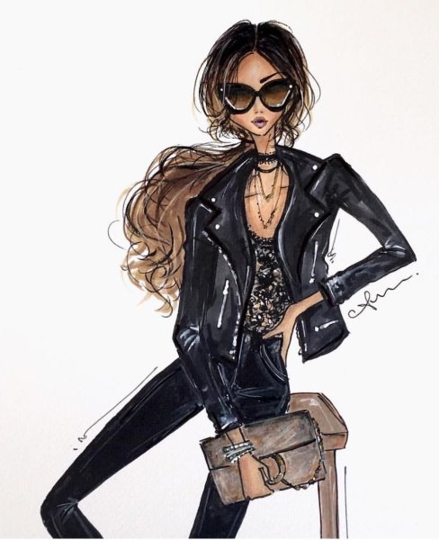 Девушка в шортах рисунок