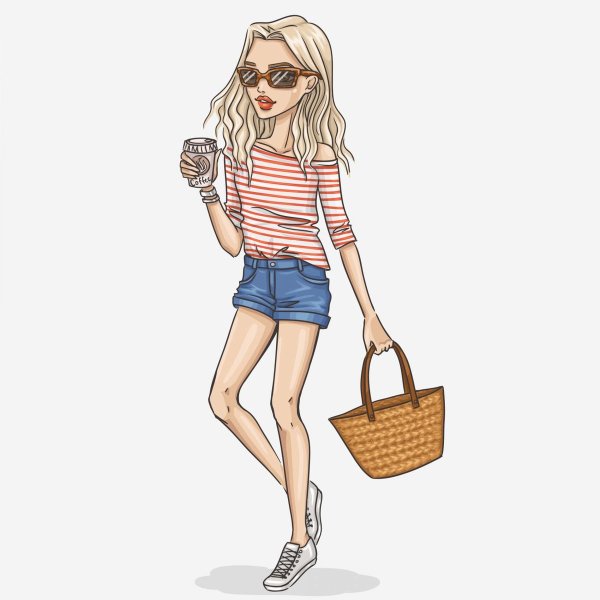 Девушка селфи иллюстрация