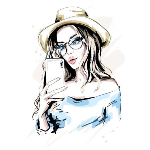 Фэшн иллюстрация Chanel