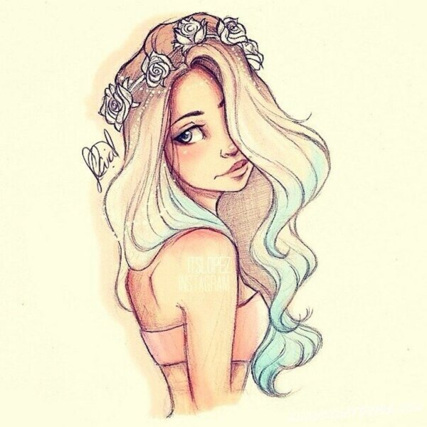 Современные девушки нарисованные