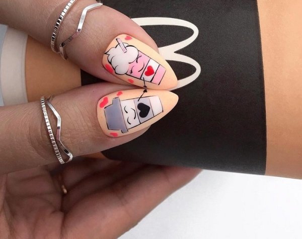 Маникюр френч абстракция