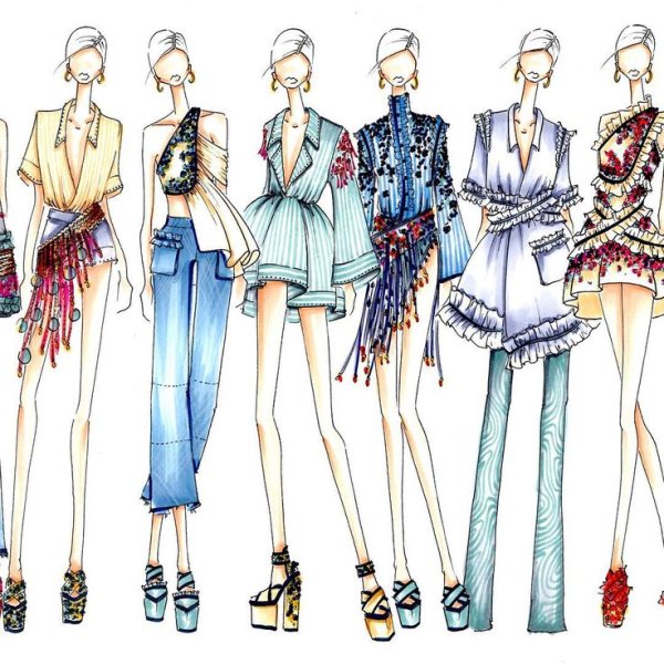 Набросок коллекции одежды