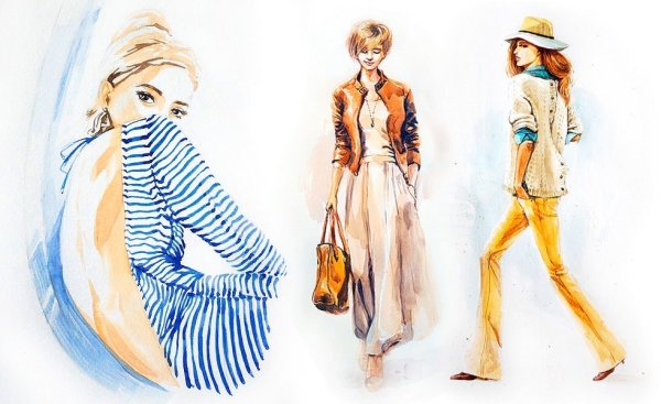 Стильные рисунки на одежде