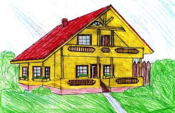 Рисование дом моей мечты