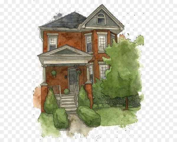 Красивый дом рисунок